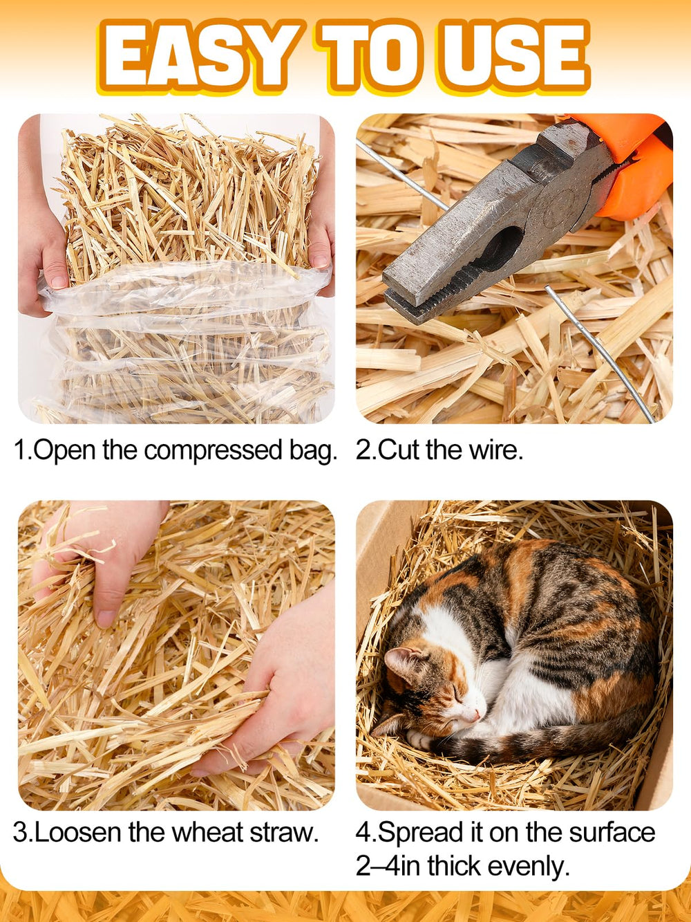 Wheat Straw used as garden mulch