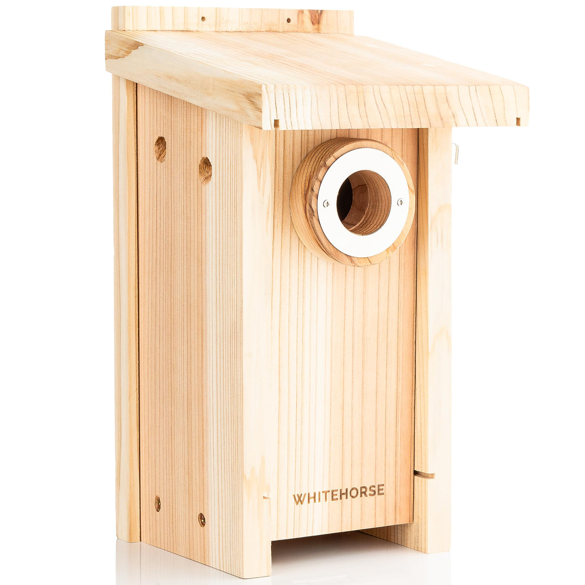 WHITEHORSE Bluebird House front view with cedar wood finish