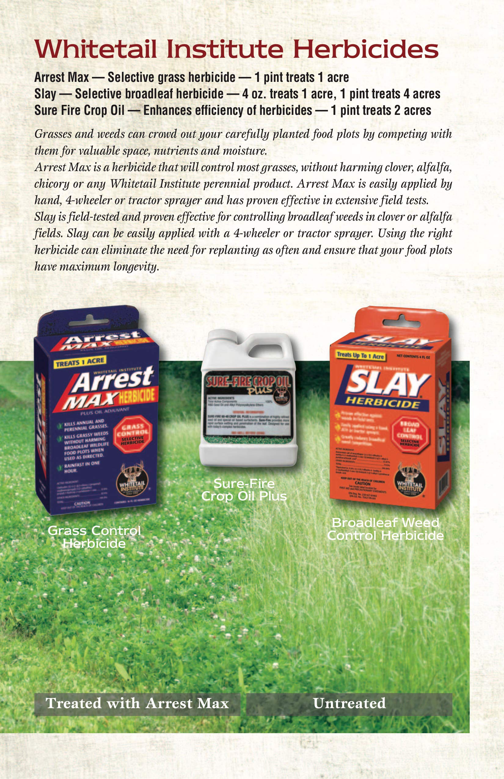 Whitetail Institute Slay Herbicide label with usage instructions