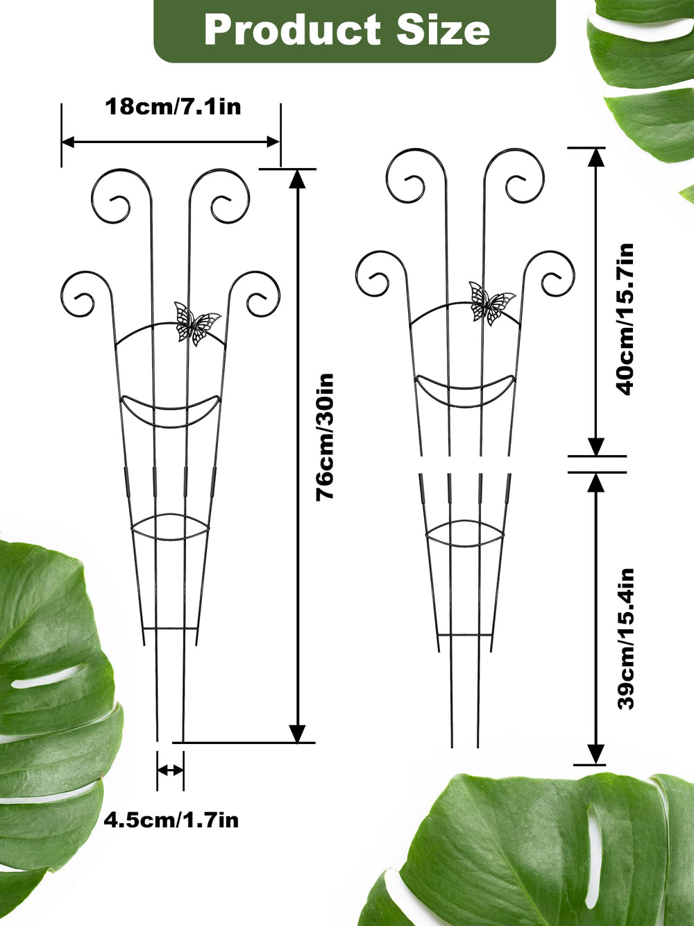 Whtawtaw trellis set of 4 butterfly-shaped design