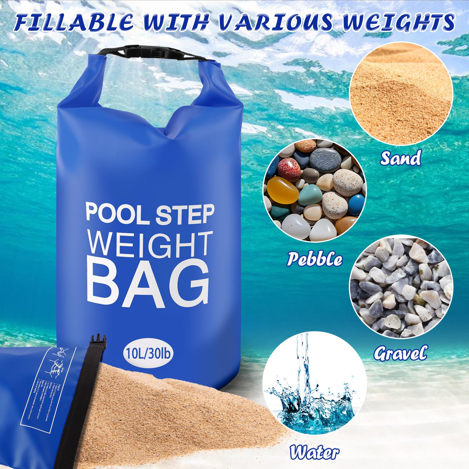whumsdog pool ladder weights used with above ground pool ladder