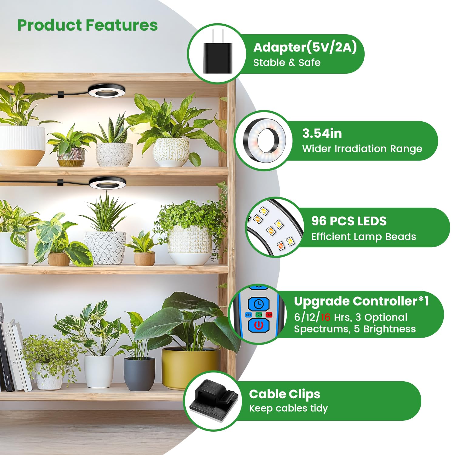 Wiaxulay grow light installation accessories including zippers and tapes