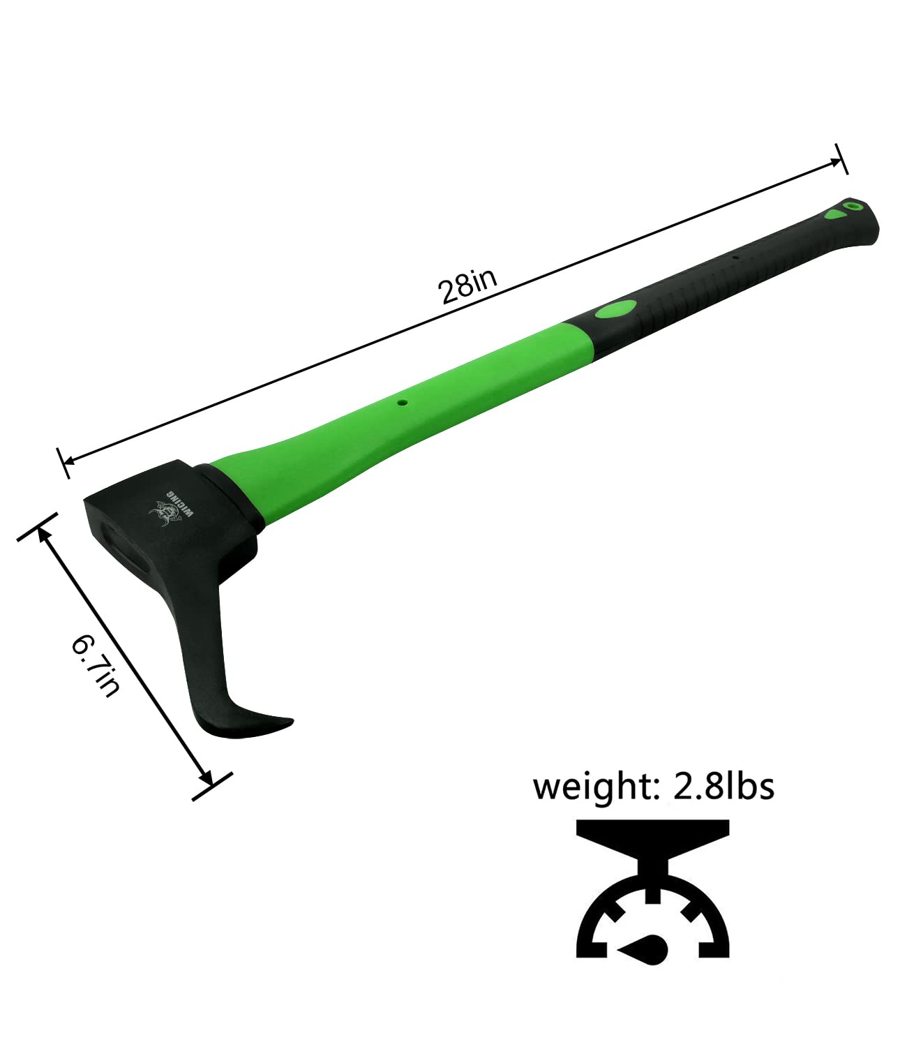 WICING Hookaroon 28 Inch side view showing textured grip