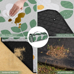 WICKERLAND Picnic Blanket showcasing waterproof bottom layer