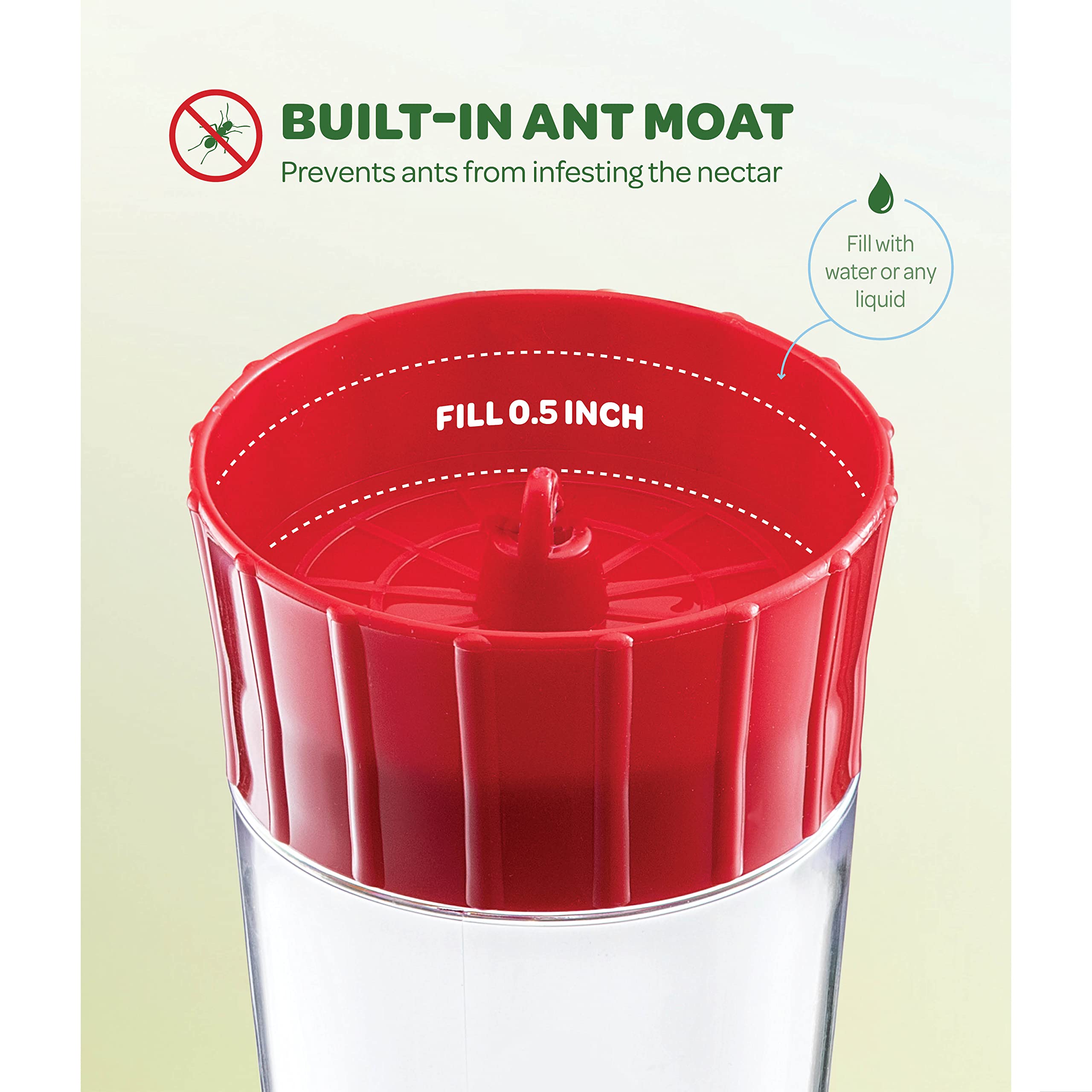 Wide mouth of SEWANTA hummingbird feeder for easy cleaning