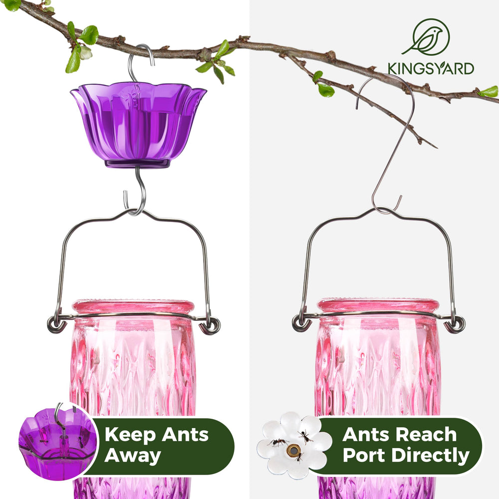 Wide-mouth reservoir of Kingsyard Hummingbird Feeder for easy refilling