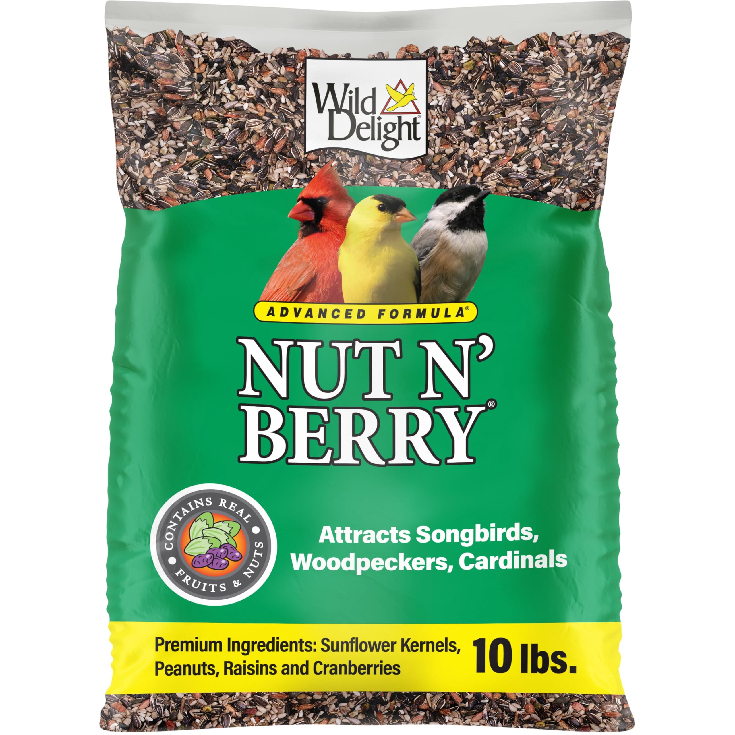 Wild Delight Nut N' Berry Wild Bird Food 10 lb front view