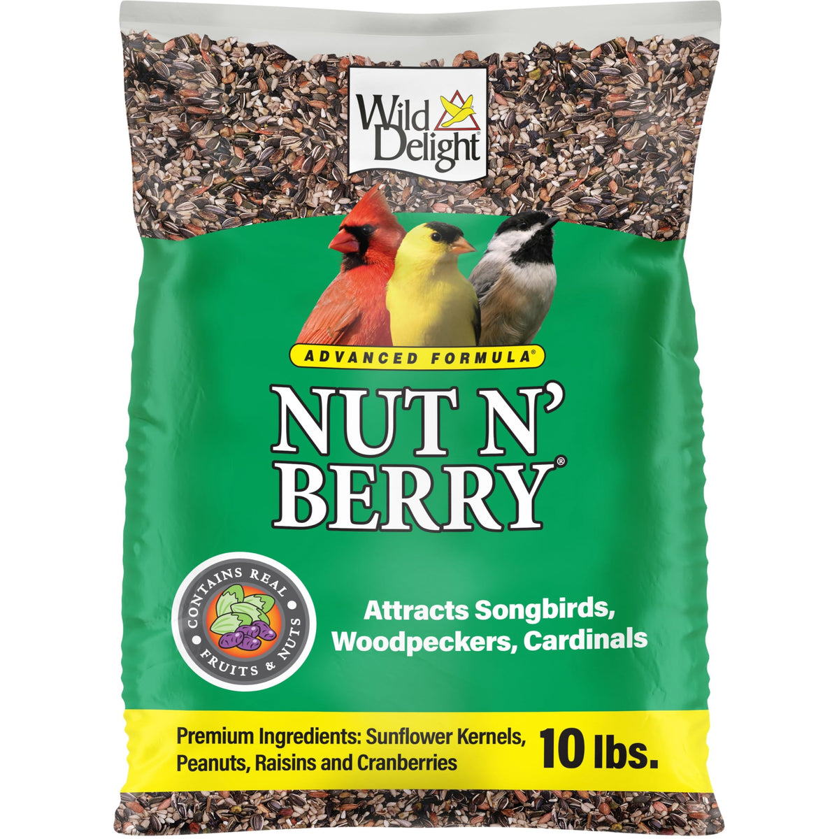 Wild Delight Nut N' Berry Wild Bird Food 10 lb front view
