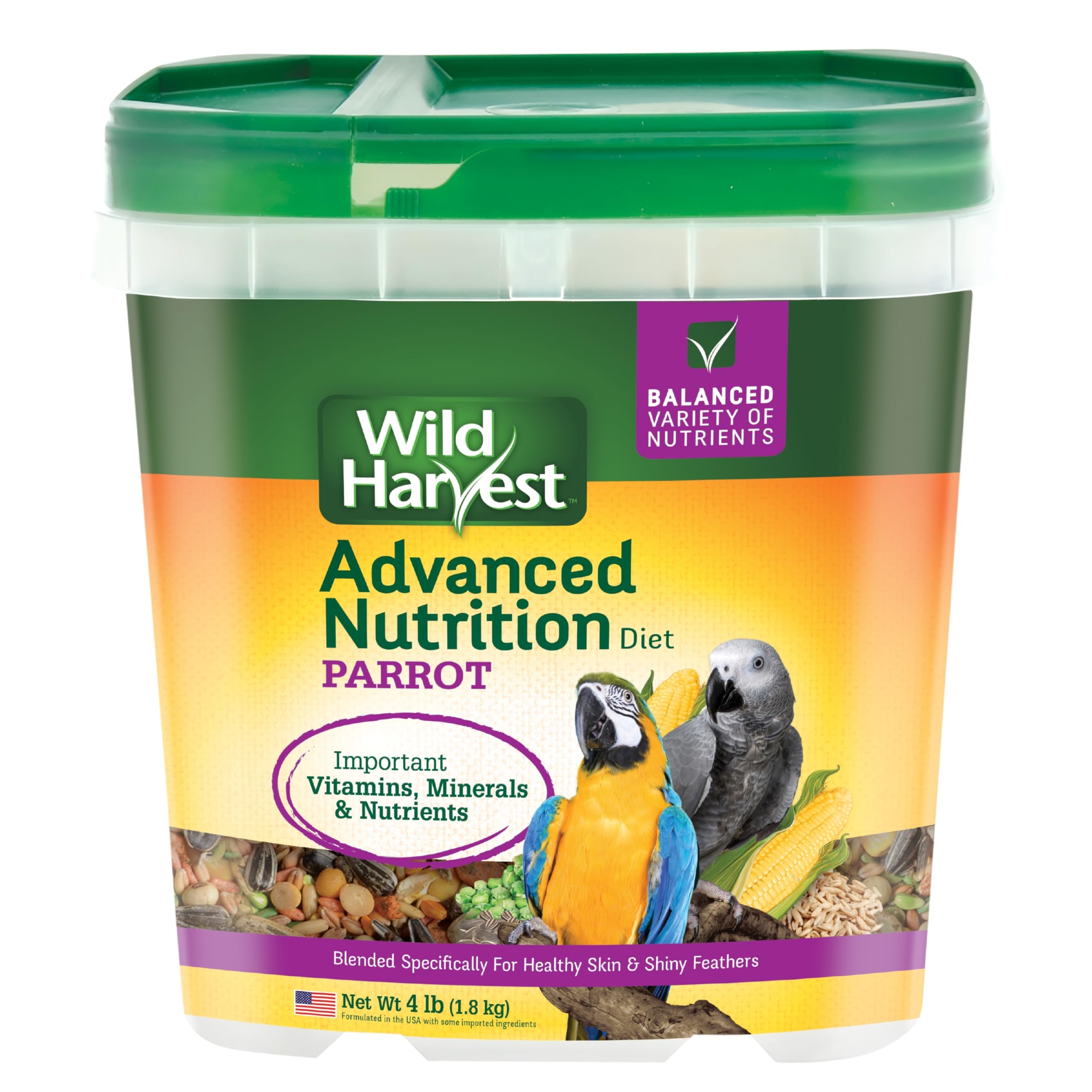 Wild Harvest Advanced Nutrition Parrot Food 4 lbs front view