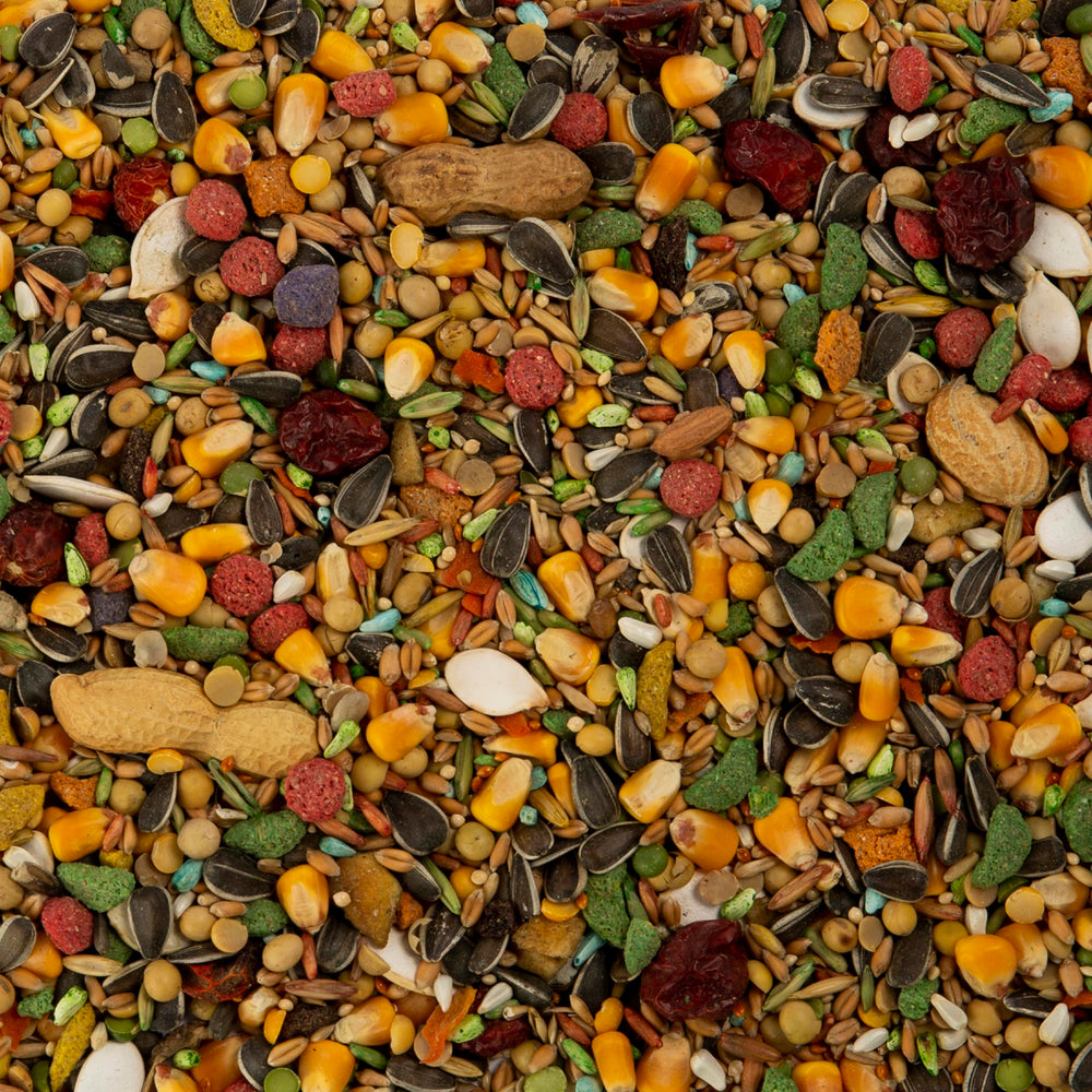 Wild Harvest Parrot Food package with ingredients list