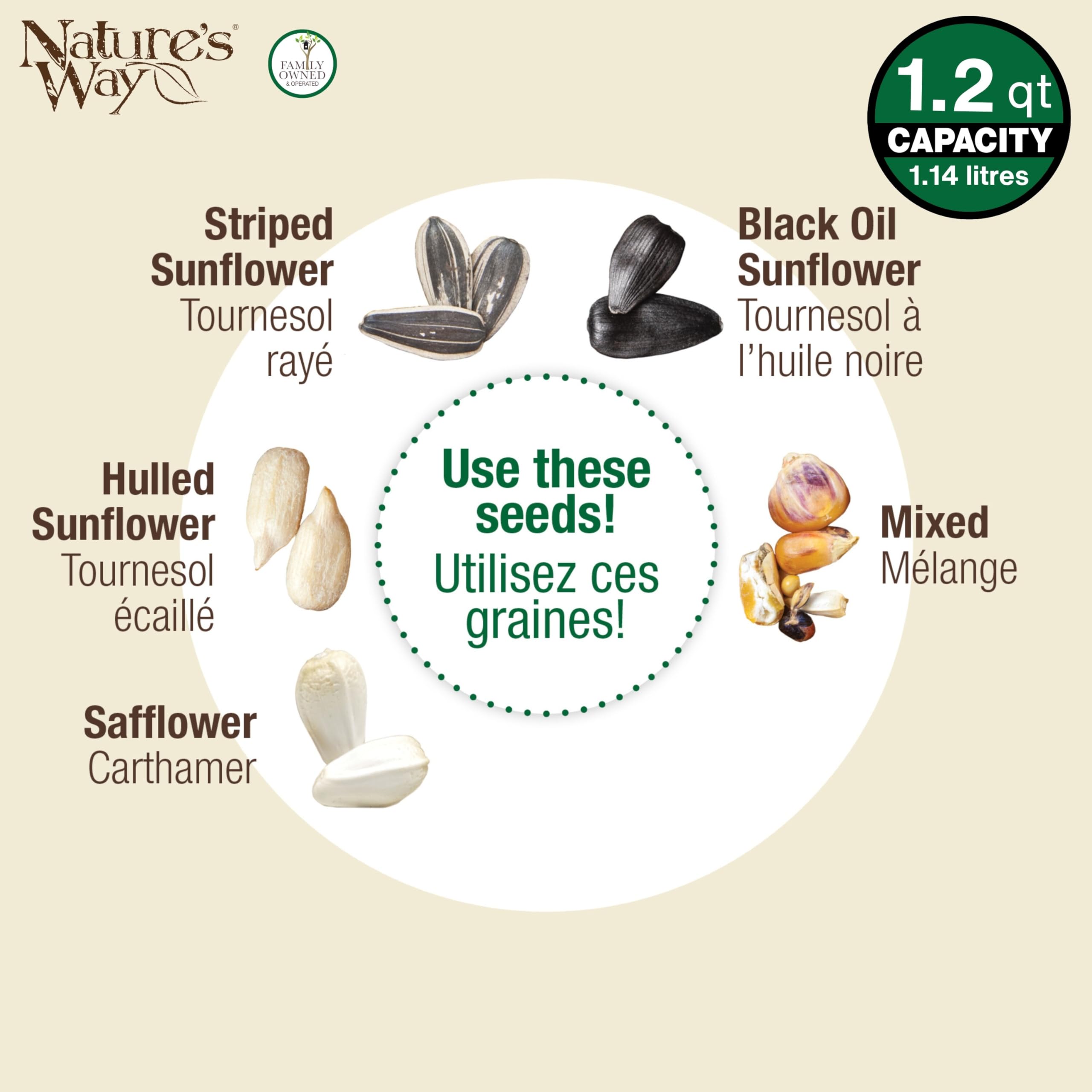 Wild Wings Plastic Seed Tube Bird Feeder packaging and contents