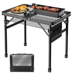 WildFinder 2x1.3 FT Folding Camping Grill Table front view