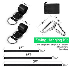 WILDJUE Tree Swing Hanging Straps installed on a tree