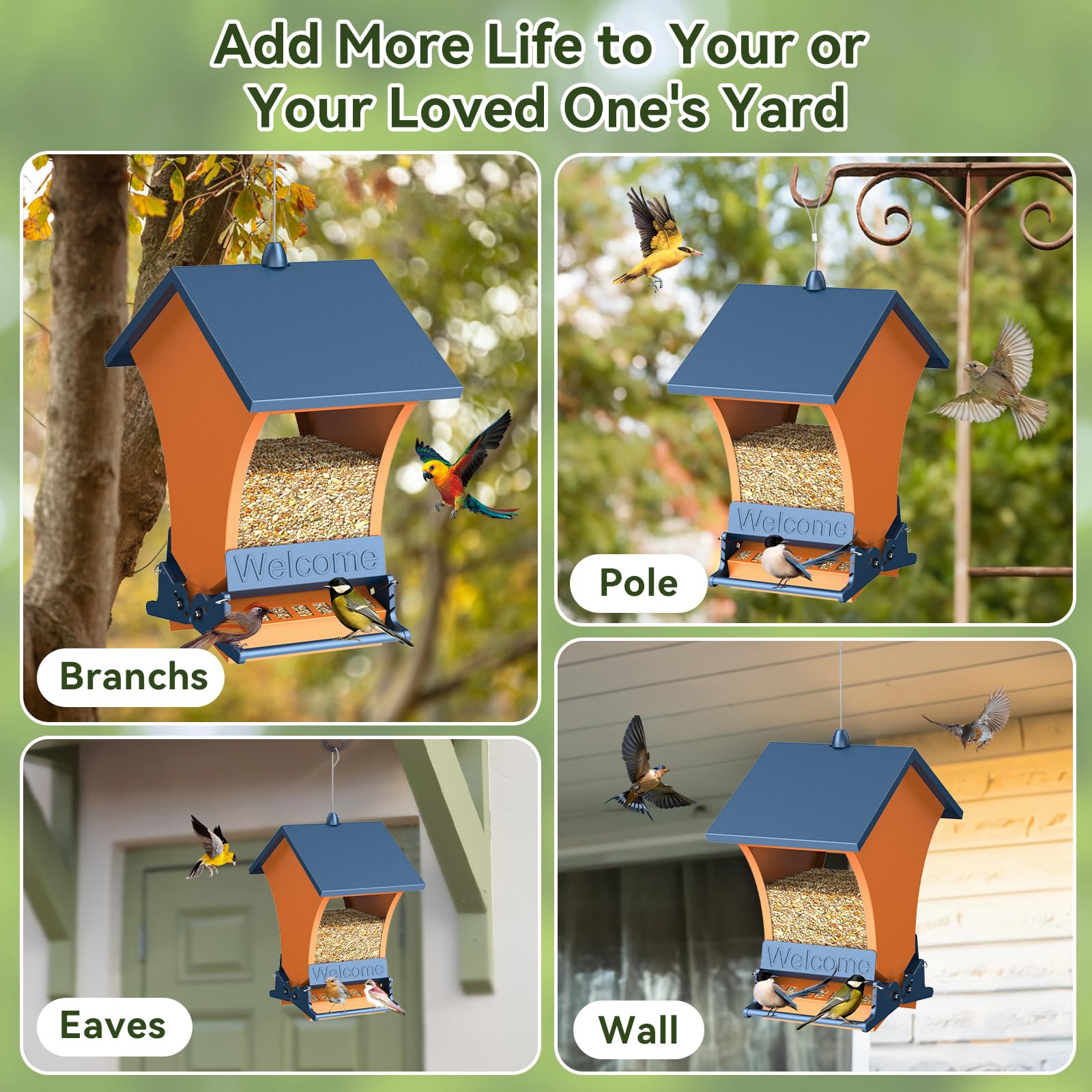 Wildpark Squirrel Proof Bird Feeder roof detail
