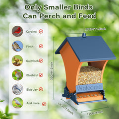 Wildpark Squirrel Proof Bird Feeder with seeds visible inside
