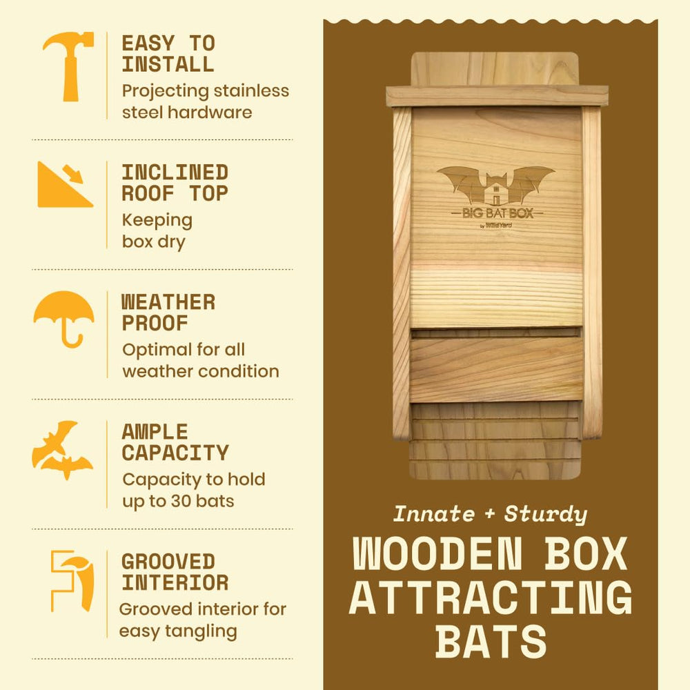 WildYard Bat House installed on a tree