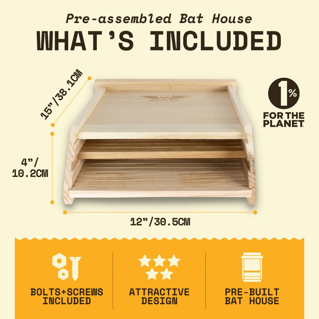 WildYard Bat House Kit shown in a garden setting