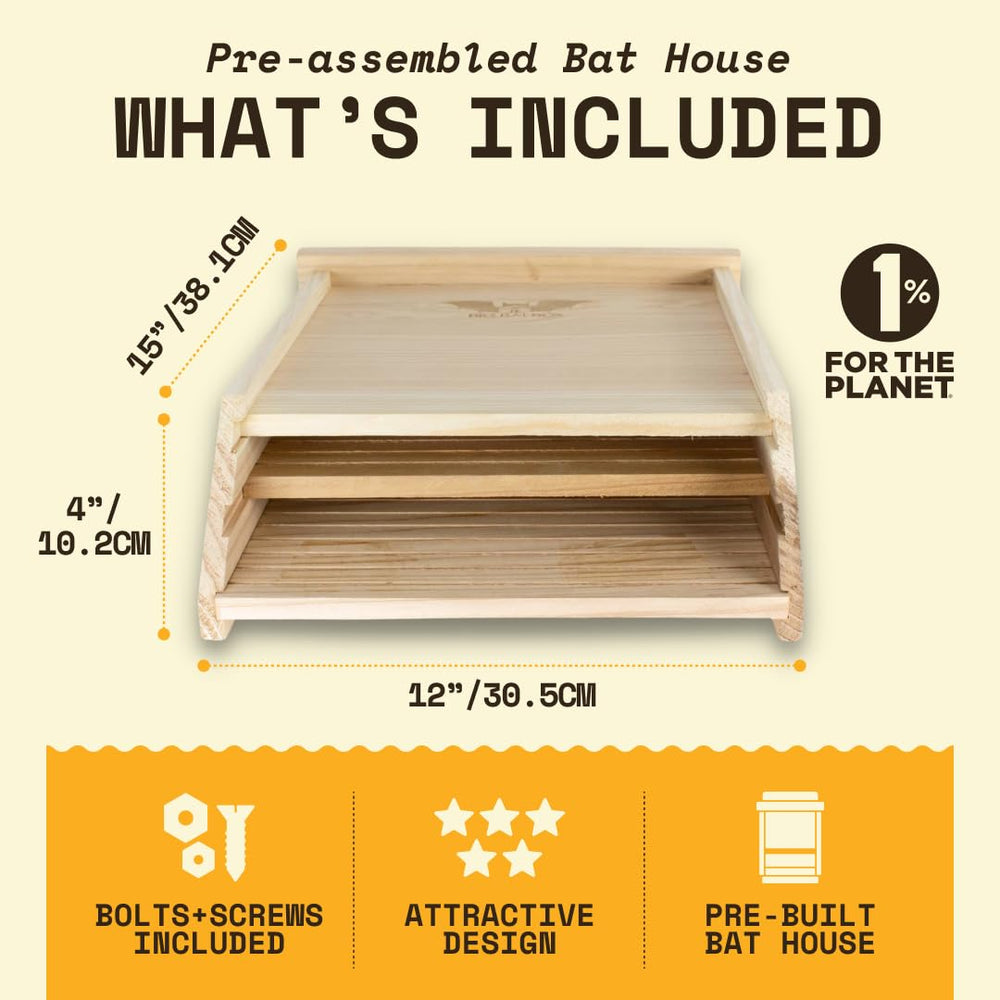 WildYard Bat House Kit shown in a garden setting