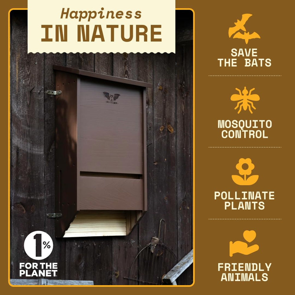 WildYard bat house side view showcasing cedar wood