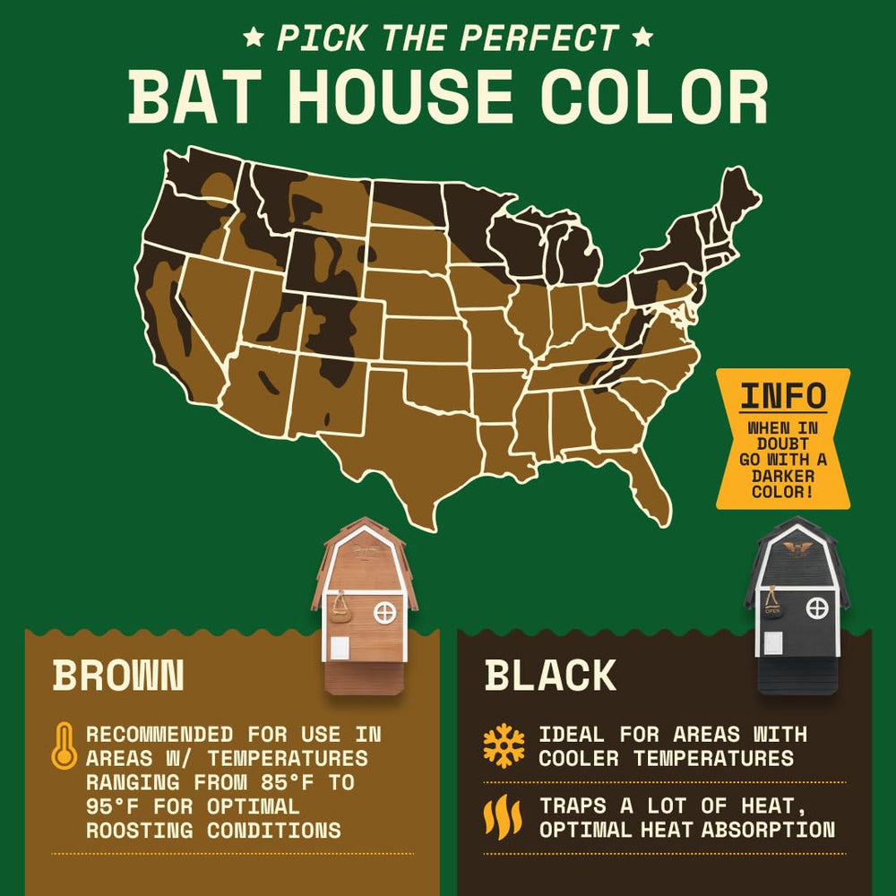 WildYard Big Bat Barn Junior bat house with rustic barn design