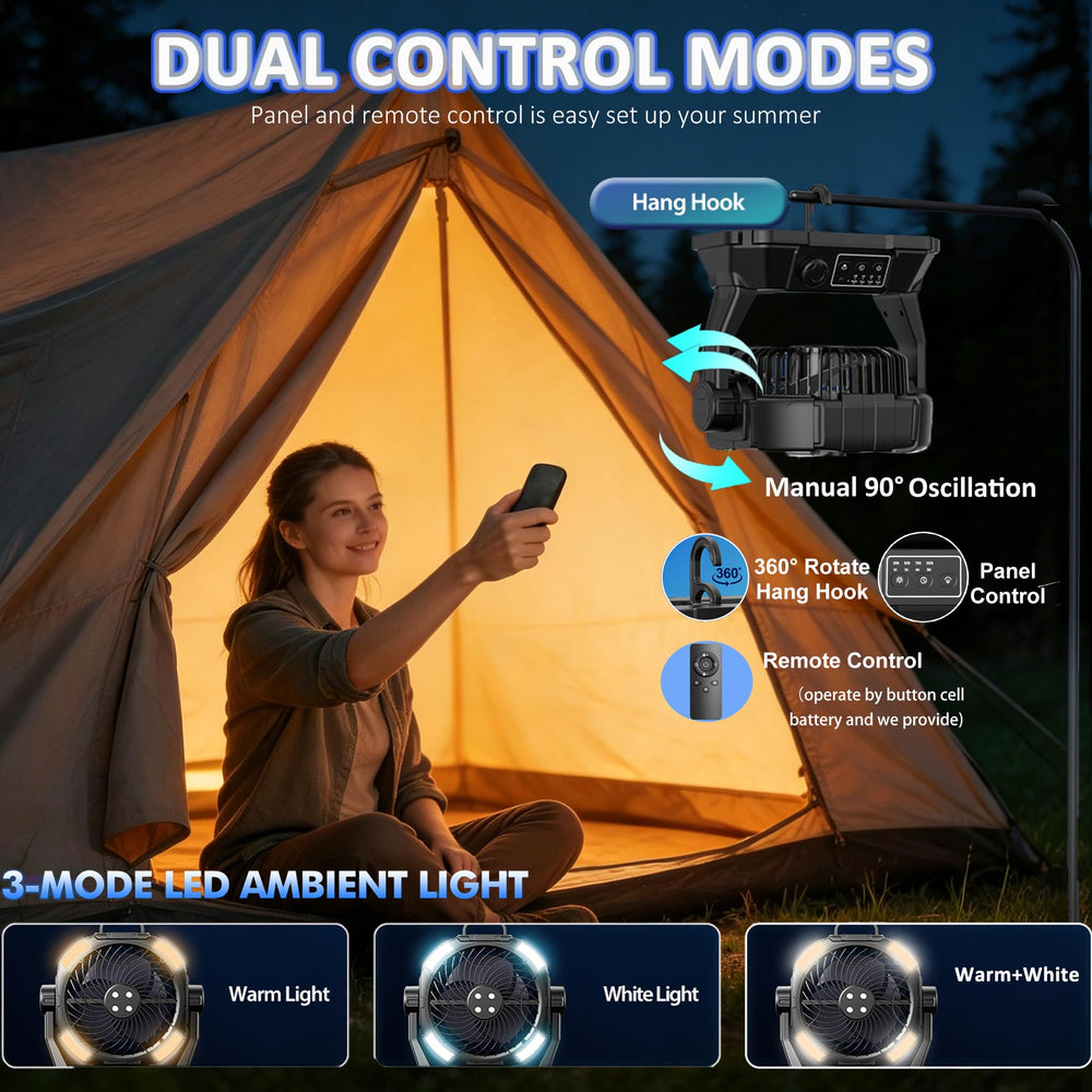 Wilody Misting Fan in outdoor setting