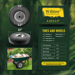 Wiltire tire showing the sawtooth tread for traction