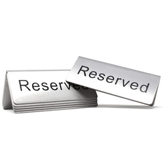 Winco Reserved Table Signs 4.75x1.75 inch front view