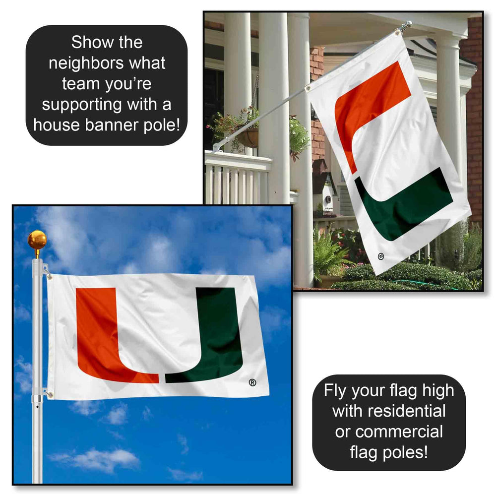 WinCraft Hurricanes White 3x5 banner flag displayed outdoors