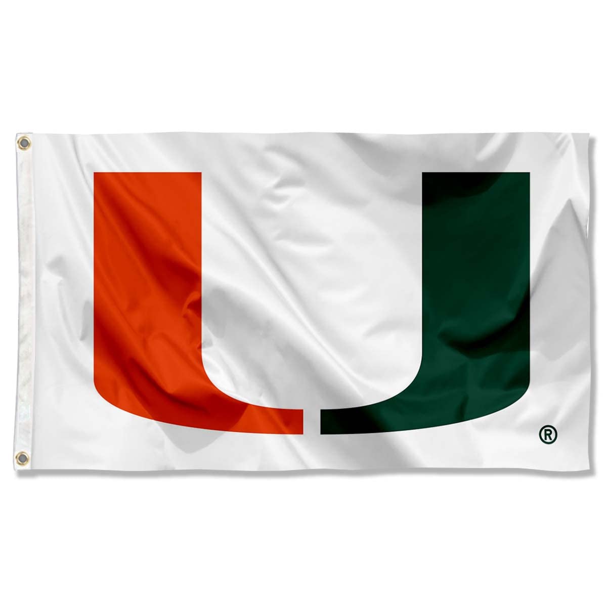 WinCraft Hurricanes White 3x5 banner flag front view with orange colour