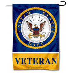 WinCraft Navy Veteran Garden Flag front view, blue