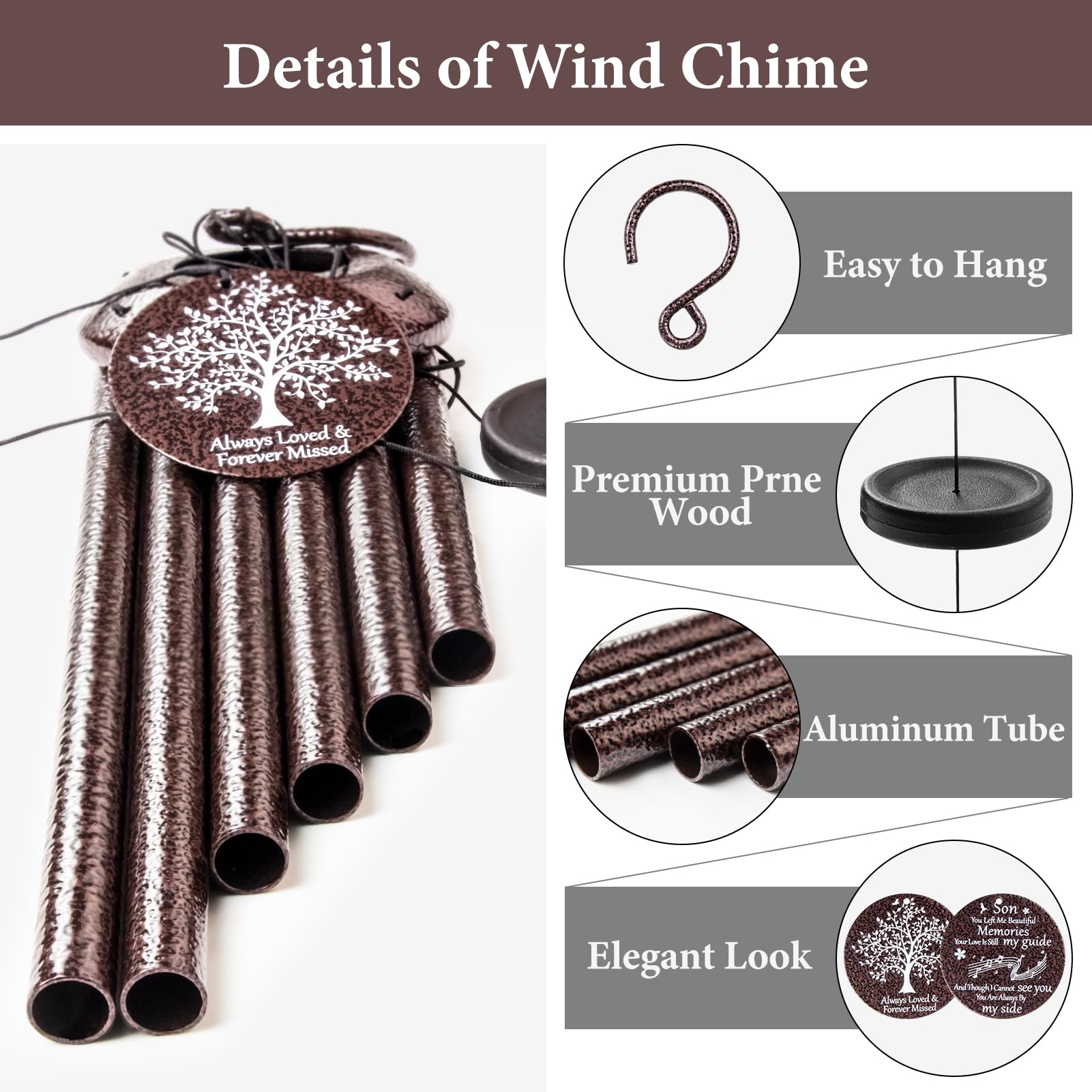 Wind chimes displayed in a garden setting
