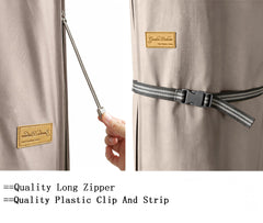 Wind-resistant design with drawstring and cord locks