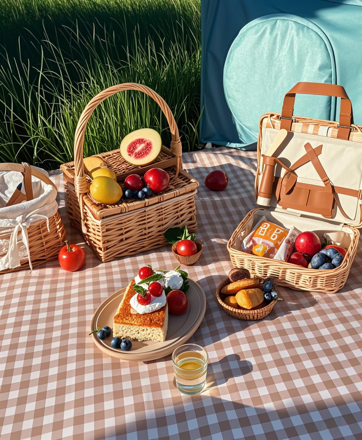 Wind Tour Waterproof Picnic Blanket with children playing on it