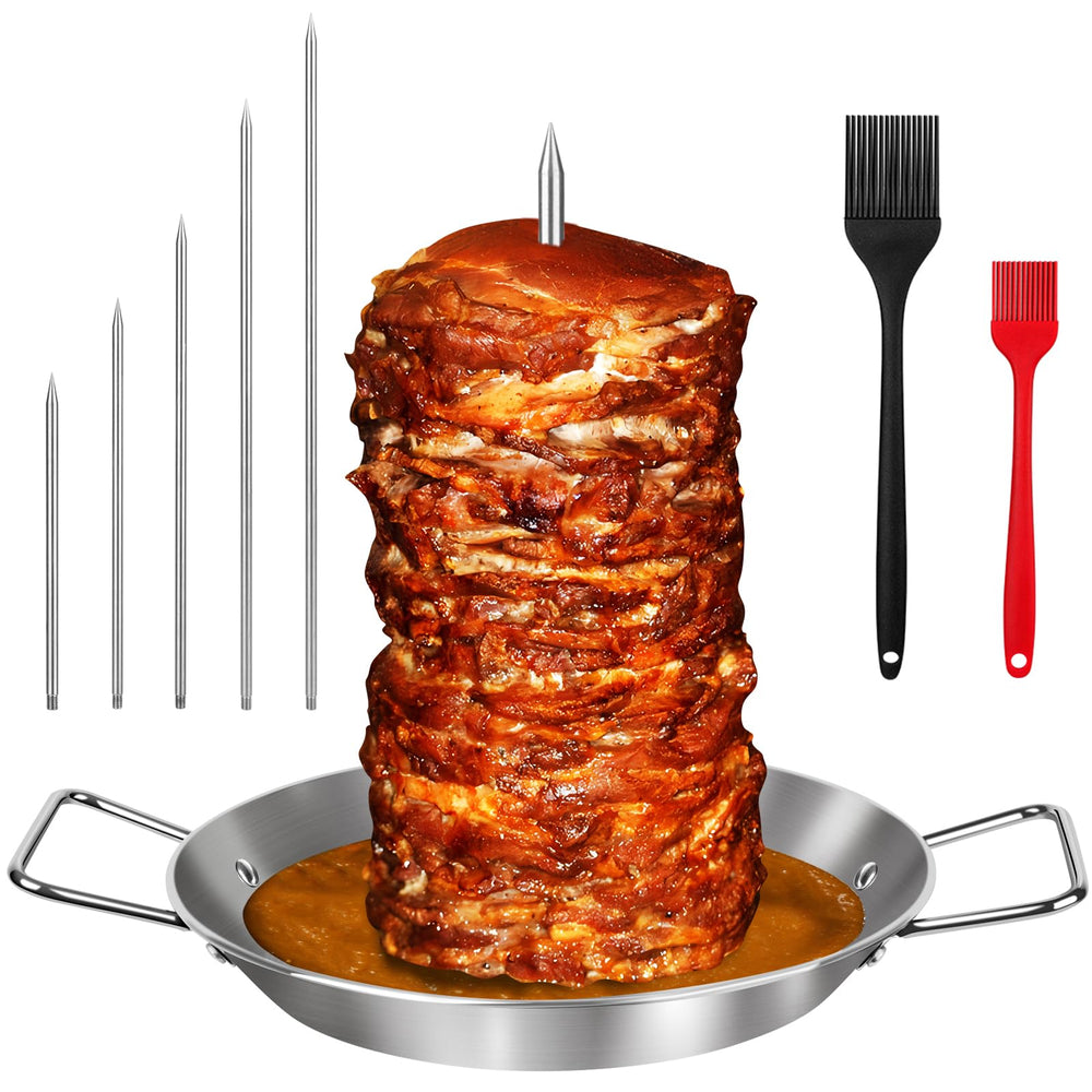 WINDESK Al Pastor Skewer Set 13 inch with base and spikes