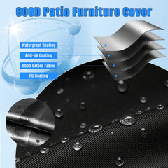 Windproof buckles and drawstrings on SETOXYX Patio Furniture Cover