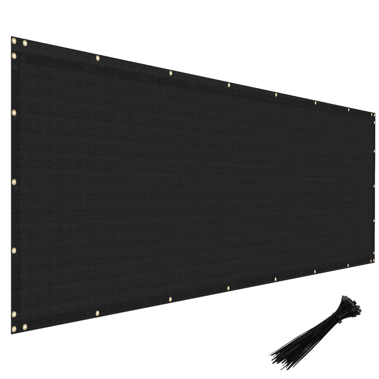 Windscreen4less 4' x 20' Privacy Fence Screen in black