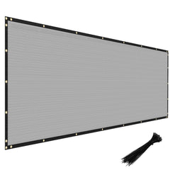 Windscreen4less 4' x 25' light gray privacy fence screen front view