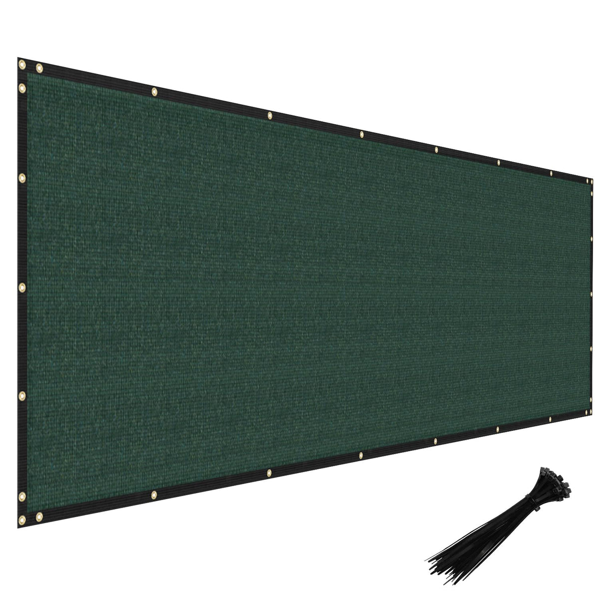 Windscreen4less 6' x 12' Privacy Fence Screen Green front view