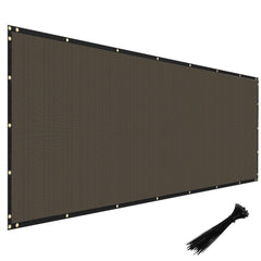 Windscreen4less 6'x40' brown privacy fence screen front view