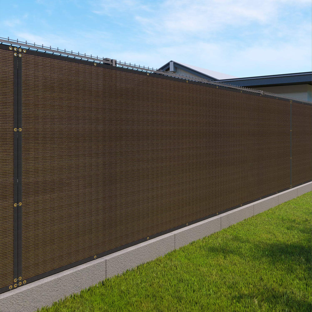 Windscreen4less 6'x40' privacy screen rolled up for storage