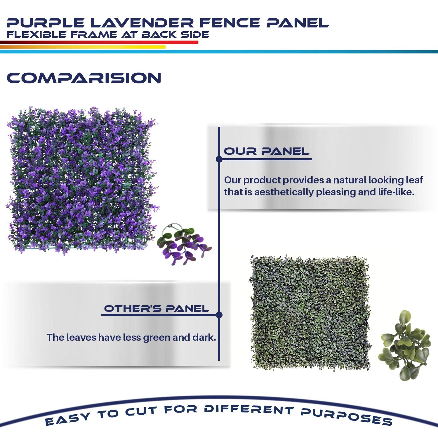Windscreen4less artificial boxwood panels in a garden setting