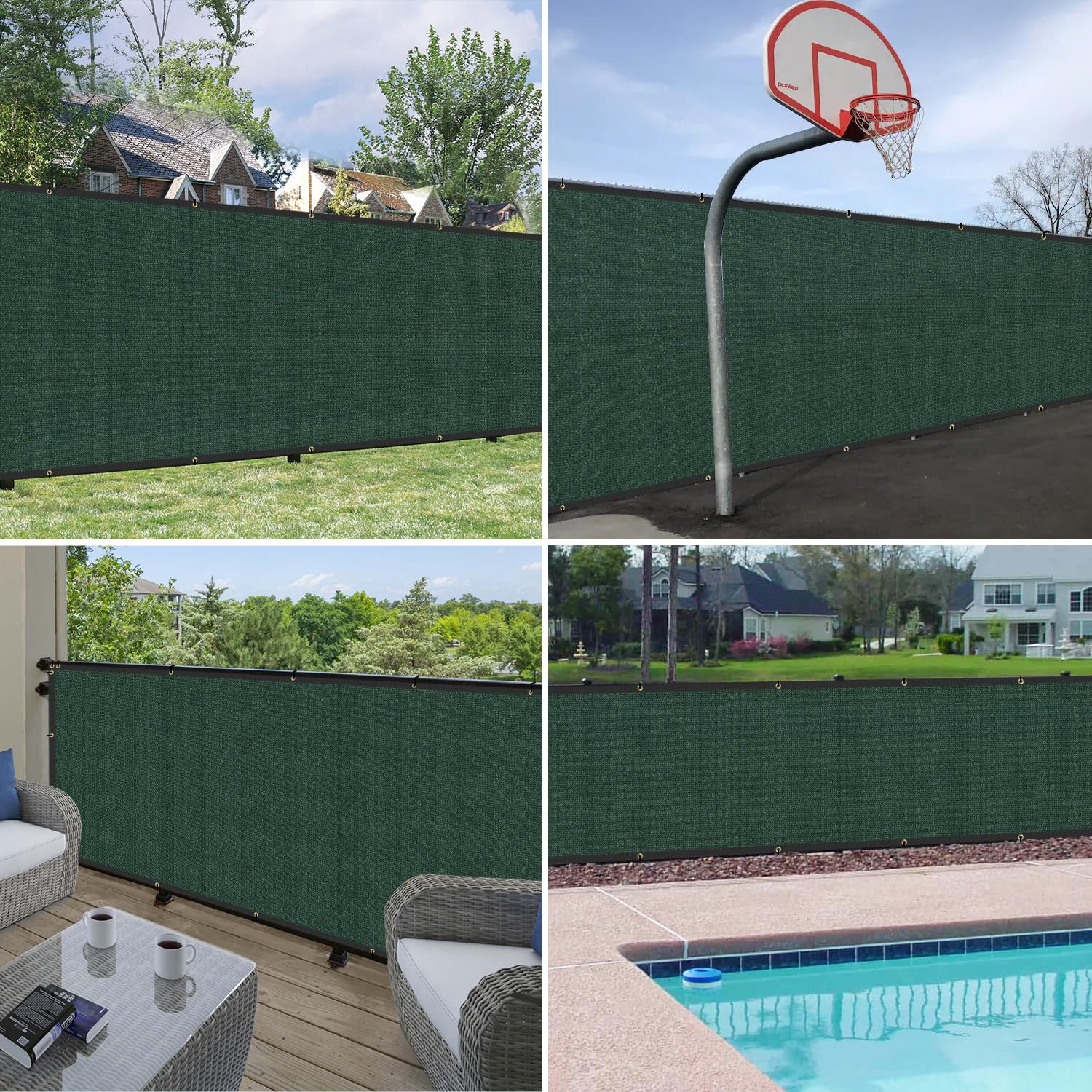 Windscreen4less Privacy Fence Screen installation with zip ties