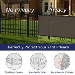 Windscreen4less privacy fence screen installed in backyard