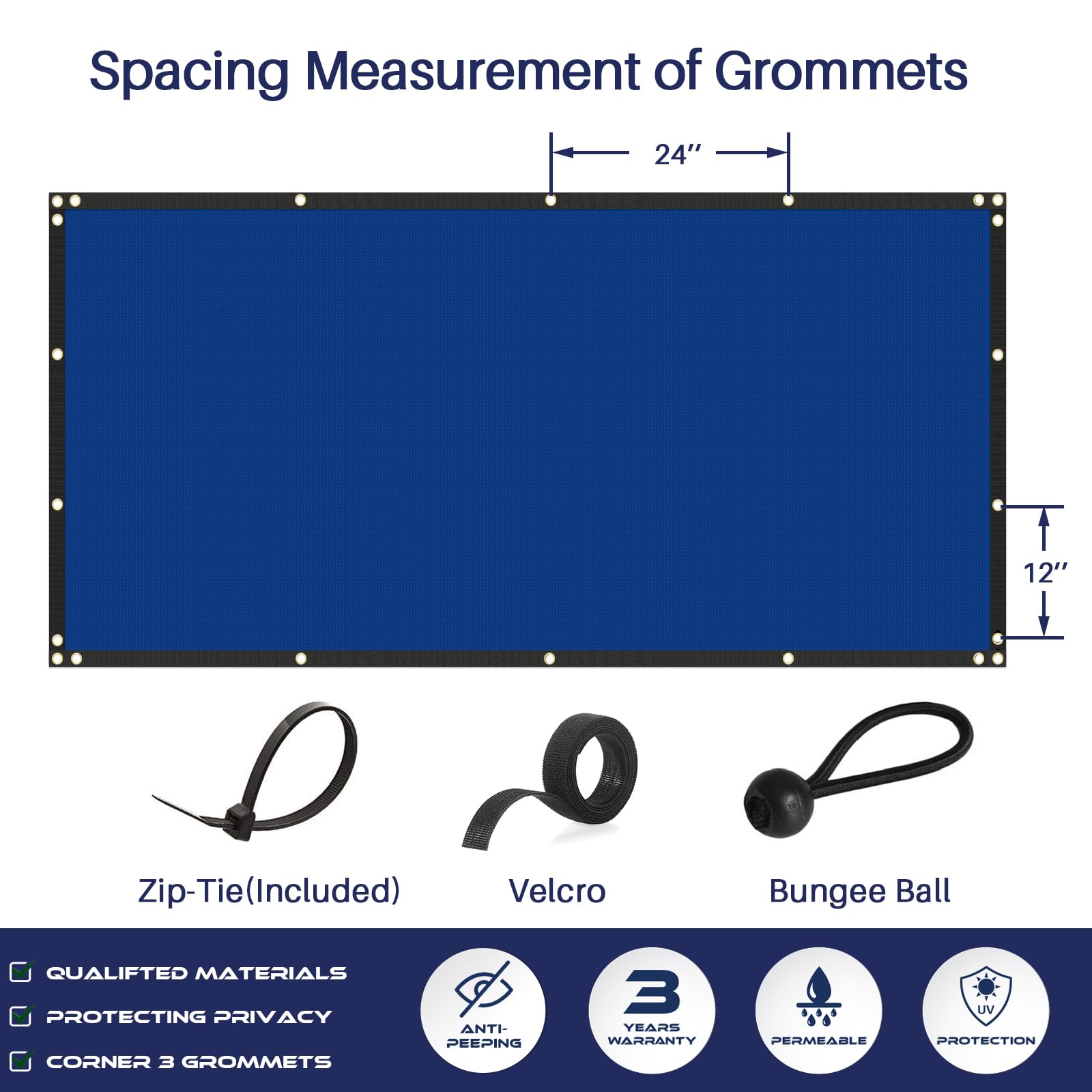 Windscreen4less Privacy Screen displaying tight and flat fabric