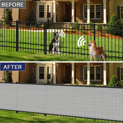 Windscreen4less Privacy Screen Fence 6' x 30' installation with zip ties