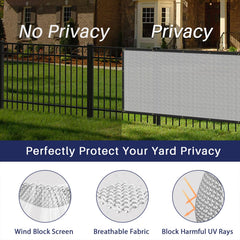 Windscreen4less privacy screen installed in a garden setting