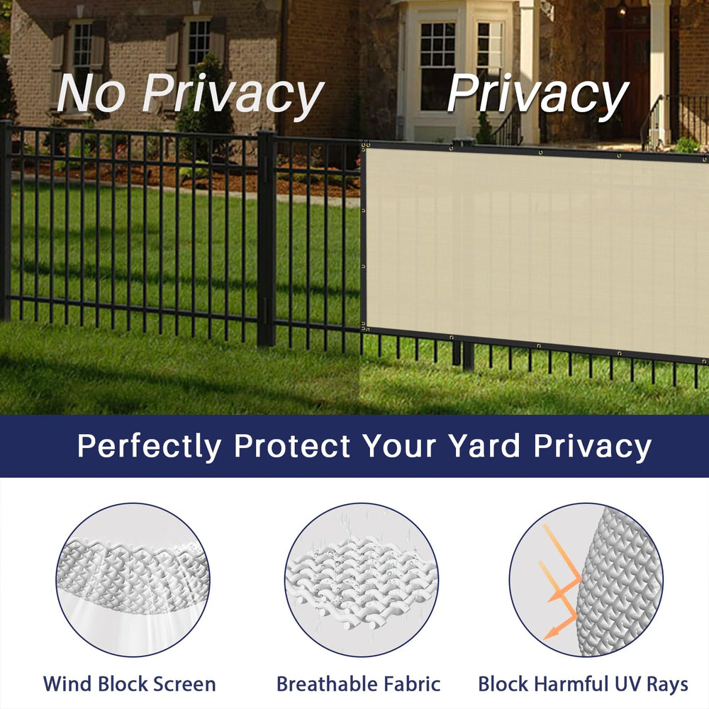 Windscreen4less privacy screen installed on a garden fence