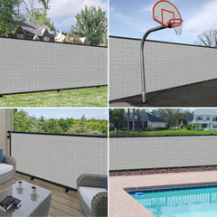 Windscreen4less privacy screen installed on a patio