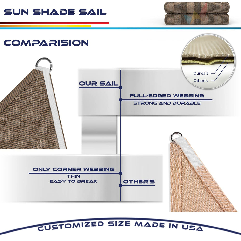 Windscreen4less Sun Shade Sail in garden setting