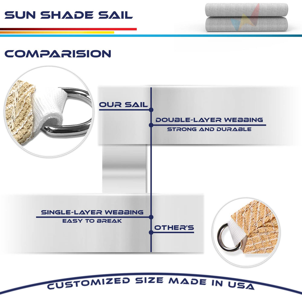 Windscreen4less sun shade sail light grey colour